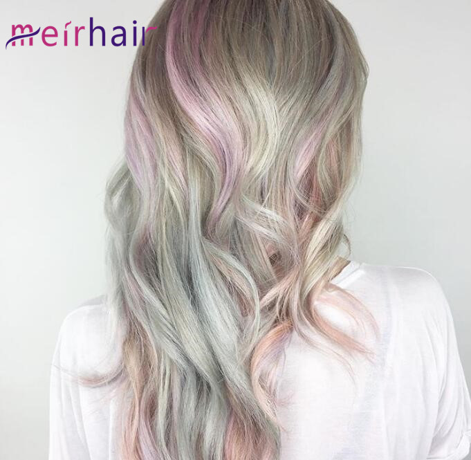 bright unicorn-looking hair and convinced ourselves