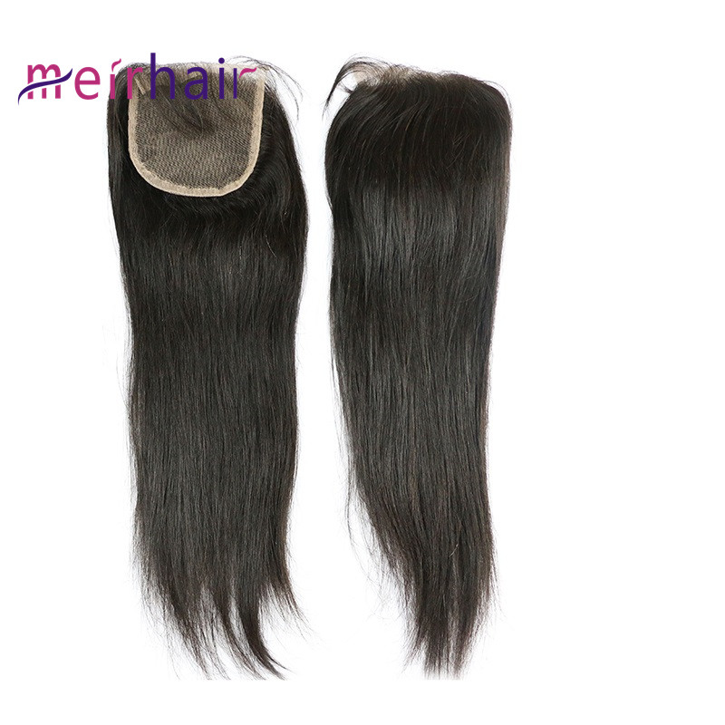 100% Malaysian Full Lace closure 4X4 free part straight wave-CL03