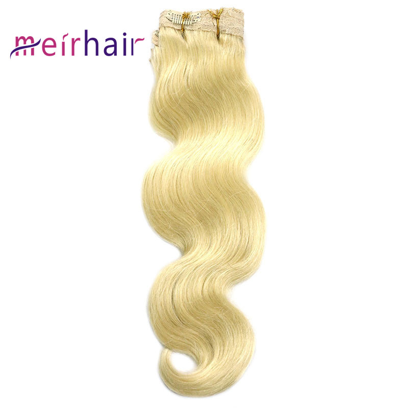 Clip-in 100 Human Hair Color 613 Body Wave-CL02-10a